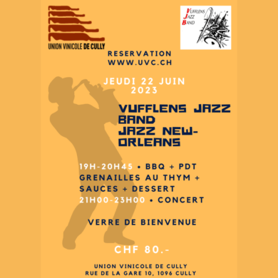 Concert Vufflens Jazz Band – Jeudi  22 Juin 2023 –