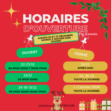 Öffnungszeiten zum Jahresende